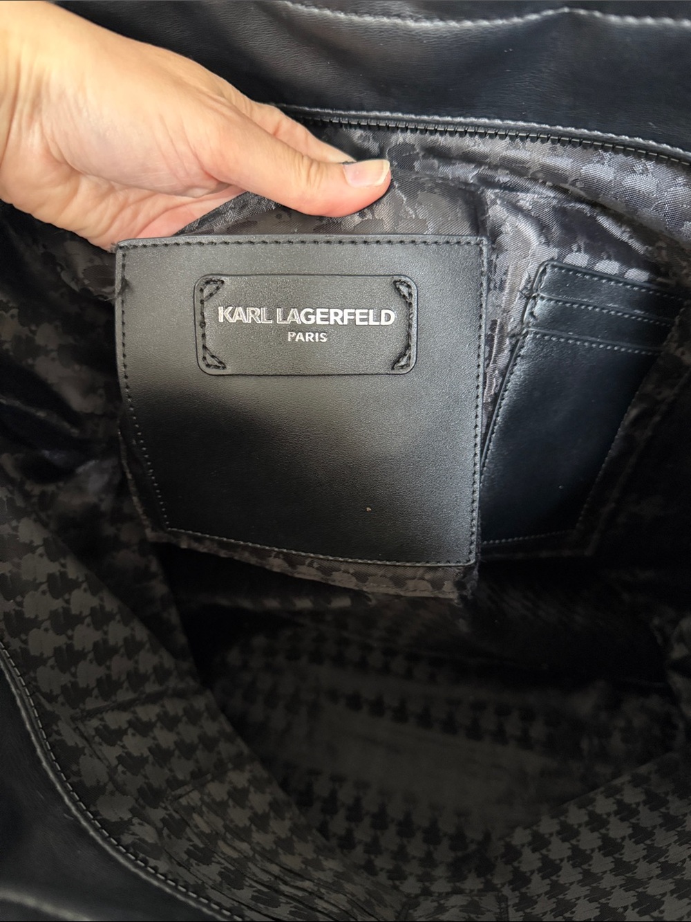 Karl Lagerfeld Classic Quilted Tote Bag - Black - Picture 2 of 13